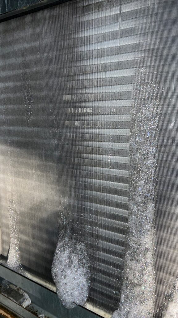 Dirty air duct filter clogged with dust and debris, demonstrating the need for professional cleaning