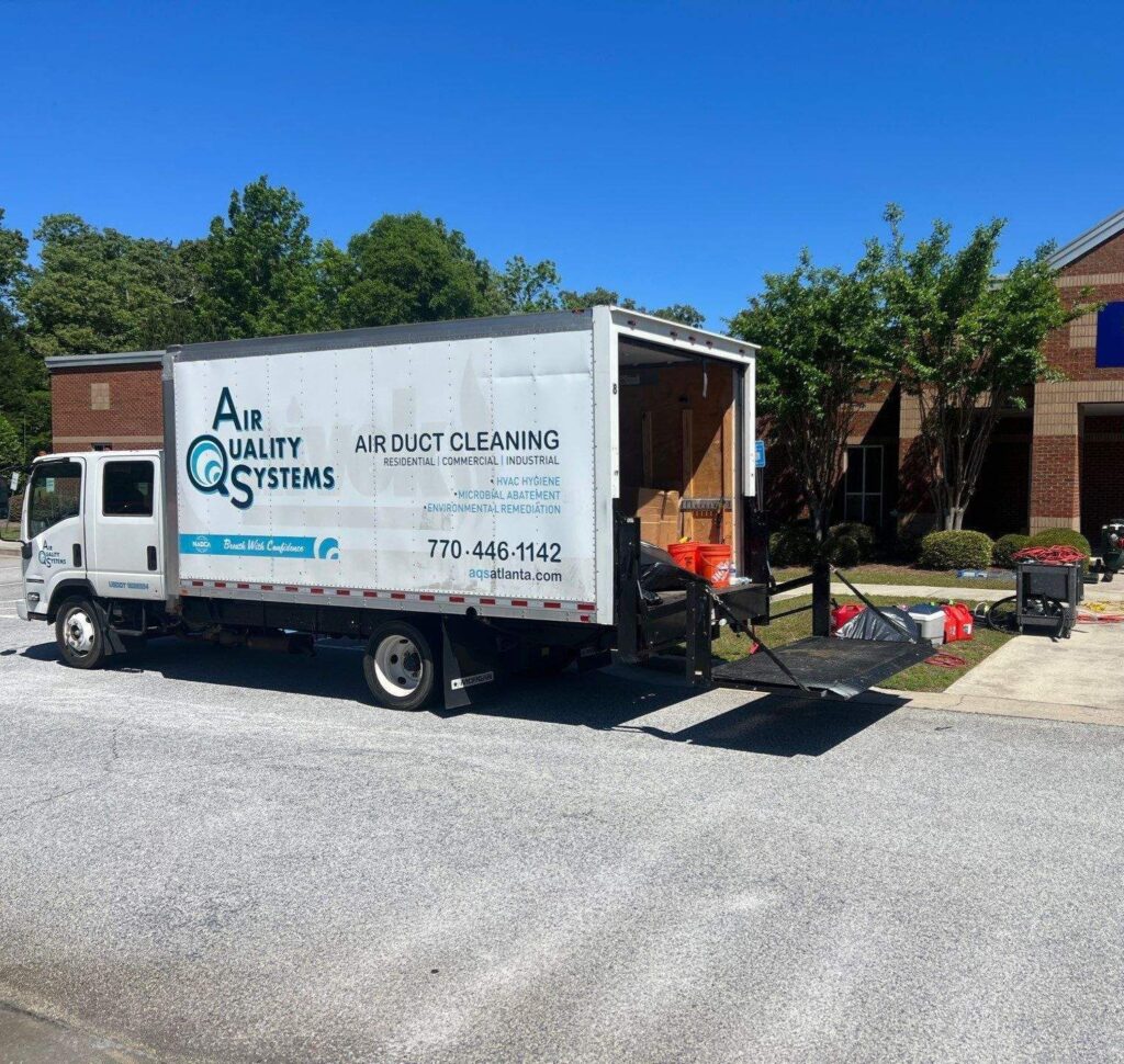 Air Quality Systems truck providing residential, commercial, and industrial air duct cleaning services
